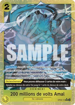 200 millions de volts Amal OP05-115 P4 One Piece Card the Best