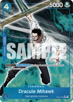 Dracule Mihawk ST03-005 P4 One Piece Card the Best
