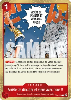 Arrête de discuter et viens avec nous !! EB01-009 P1 One Piece Card the Best vol.2