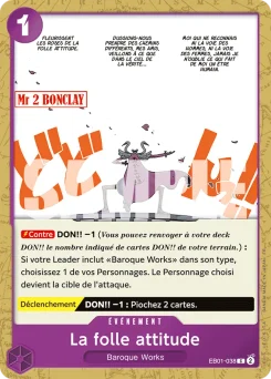 La folle attitude EB01-038 R1 One Piece Card the Best vol.2