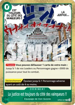 La justice est toujours du côté des vainqueurs !! OP05-037 R1 One Piece Card the Best vol.2