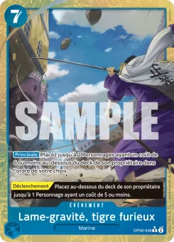 Lame-gravité, tigre furieux OP06-058 P1 One Piece Card the Best vol.2