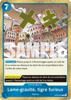 Lame-gravité, tigre furieux OP06-058 R1 One Piece Card the Best vol.2
