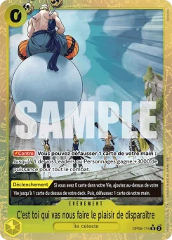 C'est toi qui vas nous faire le plaisir de disparaître OP06-115 P2 One Piece Card the Best vol.2