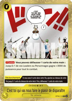 C'est toi qui vas nous faire le plaisir de disparaître OP06-115 R1 One Piece Card the Best vol.2