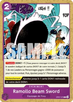 Ramollo Beam Sword OP07-076 R1 One Piece Card the Best vol.2