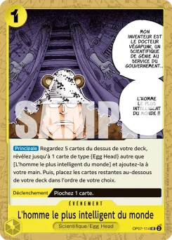L'homme le plus intelligent du monde OP07-114 R1 One Piece Card the Best vol.2