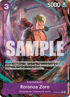 Roronoa Zoro OP09-076 P1 One Piece Card the Best vol.2