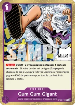 Gum Gum Gigant OP09-078 R1 One Piece Card the Best vol.2