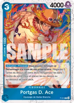 Portgas D. Ace P-074 P1 One Piece Card the Best vol.2