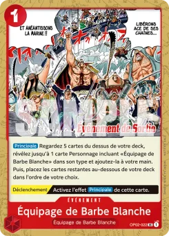 Équipage de Barbe Blanche OP02-022 P1 Carte promo