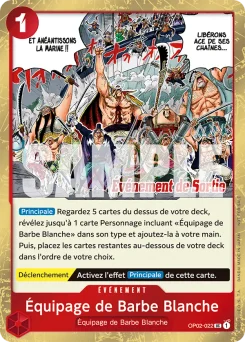 Équipage de Barbe Blanche OP02-022 P2 Carte promo
