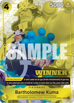 Bartholomew Kuma OP09-108 P2 Carte promo
