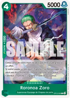 Roronoa Zoro OP12-036 P1 Carte promo