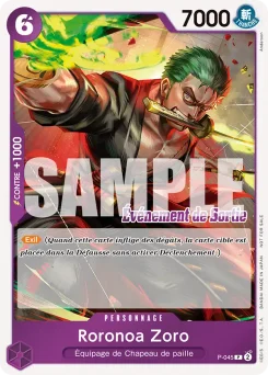 Roronoa Zoro P-045 P2 Carte promo