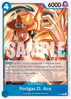Portgas D. Ace P-103 P1 Carte promo