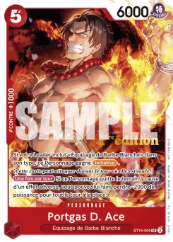 Portgas D. Ace ST15-005 P1 Carte promo