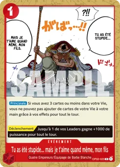 Tu as été stupide... mais je t'aime quand même, mon fils OP02-023 P1 Rouge Edward Newgate