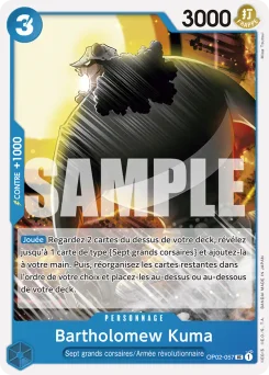 Bartholomew Kuma OP02-057 P1 Bleu Don Quijote Doflamingo