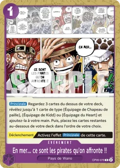 En mer... ce sont les pirates qu'on affronte !! OP05-076 P1 Violet Monkey D. Luffy