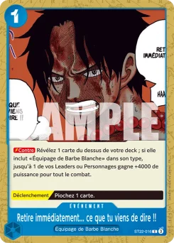 Retire immédiatement... ce que tu viens de dire !! ST22-016 Ace et Newgate