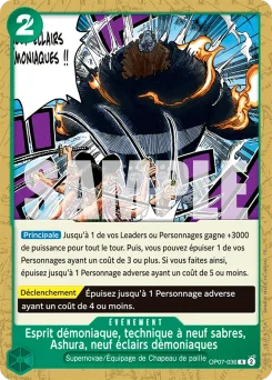 Esprit démoniaque, technique à neuf sabres, Ashura, neuf éclairs démoniaques OP07-036 P1 Vert Jewelry Bonney