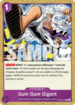 Gum Gum Gigant OP09-078 P1 Violet/Noir Monkey D. Luffy