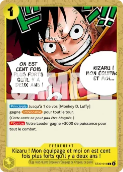 Kizaru ! Mon équipage et moi on est cent fois plus forts qu'il y a deux ans ! ST29-016 Egg Head