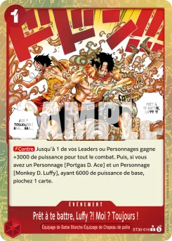 Prêt à te battre, Luffy ?! Moi ? Toujours ! ST30-016 P1 Luffy et Ace