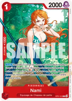 Nami OP01-016 P2 Rouge Monkey D. Luffy