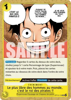 Le plus libre des hommes au monde, c'est le roi des pirates !! OP13-116 R1 Jaune Eustass "Captain" Kidd